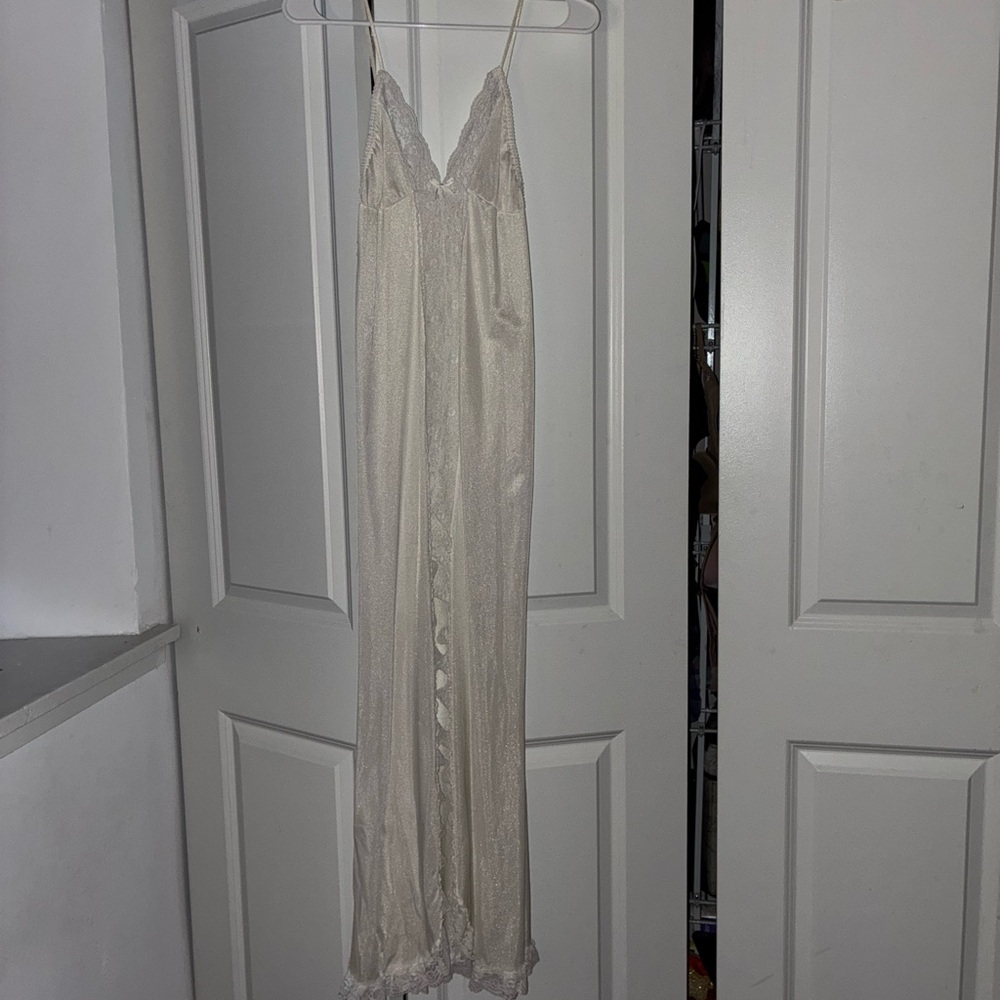 Vintage full length lace night gown